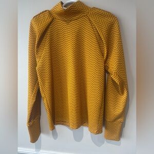 Zara Long Sleeve Mock Neck Blouse